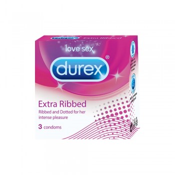 Durex Extra Ribbed Condom (3 pcs)